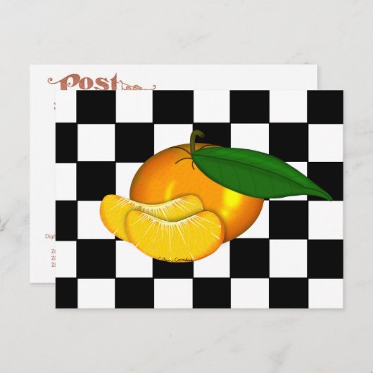 TANGERINE OP CHECKERS BRIEFKAART (Voorkant / Achterkant)