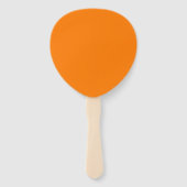 Tangerine Orange Paddle Fan for Elegant Event Comf Handwaaier (Voorkant)