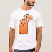 Tangerine Oranje Boo Ghost Halloween T-shirt (Voorkant)