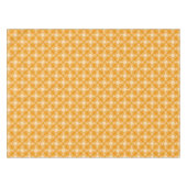 Tangerine Oranje en White Floral Damask Tafelkleed (Voorkant (Horizontaal))