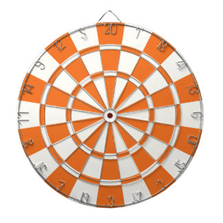 Tangerine Oranje en wit Dartbord