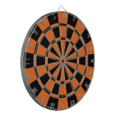 Tangerine Oranje en zwart Dartbord (Voorkant Links)