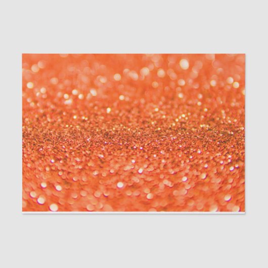 Tangerine Oranje Glitter Design Tissuepapier (Voorkant)