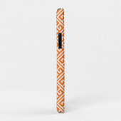 Tangerine Oranje Grieks sleutelpatroon Case-Mate iPhone Case (Achterkant/rechts)