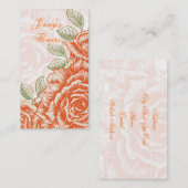 tangerine oranje rozen op maat visitekaartje (Voorkant / Achterkant)