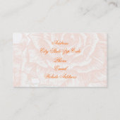 tangerine oranje rozen op maat visitekaartje (Achterkant)