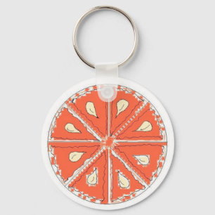 Tangerine Oranje slice Sleutelhanger