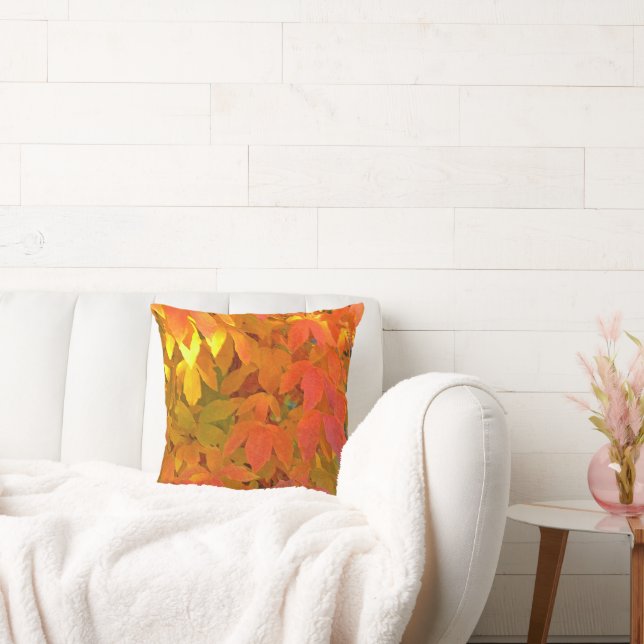 "TANGERINE ORANJE, ZONNIG GEEL & LIME GROENE BLADE KUSSEN (Bank)