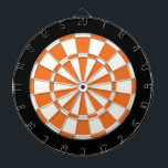 Tangerine Oranje zwart-wit Dartbord<br><div class="desc">Tangerine Oranje,  zwart-wit,  kunstbord</div>