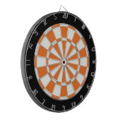 Tangerine Oranje zwart-wit Dartbord (Voorkant Links)