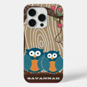 Tangerine Owl Wood Graan Zig Zag Kies Kleur Case-Mate iPhone Case (Achterkant)