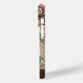 Tangerine Owl Wood Graan Zig Zag Kies Kleur Case-Mate iPhone Case (Achterkant / Links)