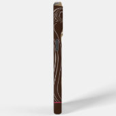 Tangerine Owl Wood Graan Zig Zag Kies Kleur Case-Mate iPhone Case (Achterkant / Rechts)