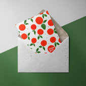 Tangerine patroon Dank je wel Feestdagenkaart