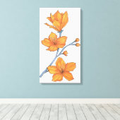 Tangerine Petals Canvas Afdruk (Insitu (Houten vloer))