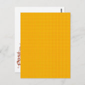 Tangerine Plaid Patroon Briefkaart (Voorkant / Achterkant)