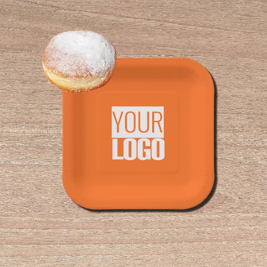 Tangerine pop - Voeg je logo toe Papieren Bordje