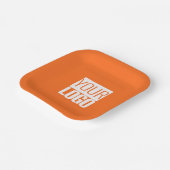 Tangerine pop - Voeg je logo toe Papieren Bordje (Gebogen)