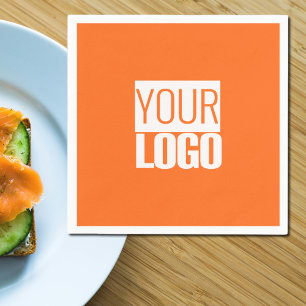 Tangerine pop - Voeg je logo toe Servet