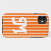 Tangerine Poppy Safari Stripe Case-Mate iPhone Case (Achterkant (horizontaal))