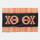 Tangerine Pset Skull Theedoek (Horizontaal)