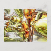 Tangerine Raptuur Abstract Briefkaart (Voorkant)