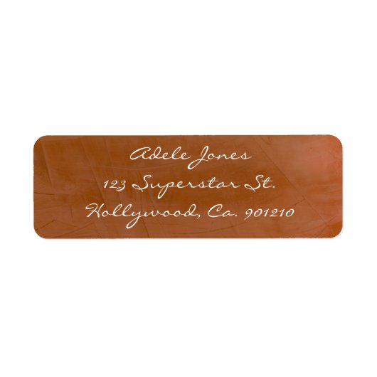 Tangerine Retouradreslabels Etiket (Voorkant)