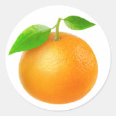 Tangerine Ronde Sticker (Voorkant)