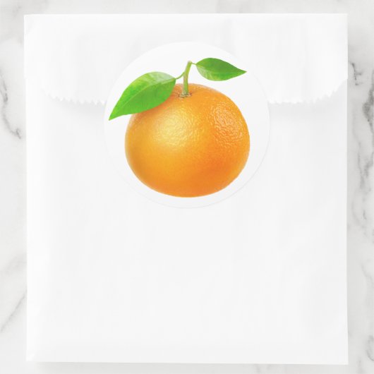 Tangerine Ronde Sticker (Tas)