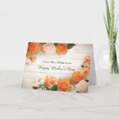 Tangerine Rozen als een moeder Kaart (Voorkant)