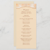 Tangerine Rozen gepersonaliseerd huwelijksprogramm Programmakaart (Voorkant / Achterkant)