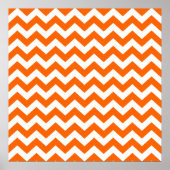 Tangerine Safari Chevron Poster (Voorkant)