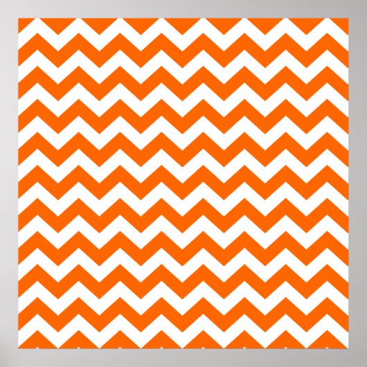 Tangerine Safari Chevron Poster (Voorkant)