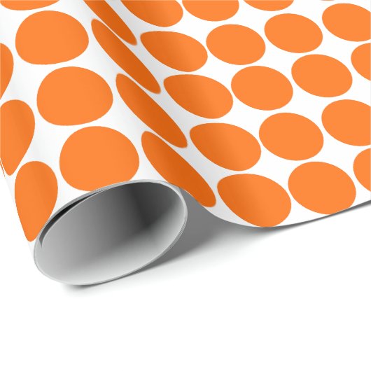Tangerine Safari Dot Cadeaupapier (Rol Hoek)
