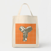 Tangerine Safari Dot met Pop Art Elephant Tote Bag (Voorkant)