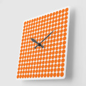 Tangerine Safari Dot Vierkante Klok (Hoek)