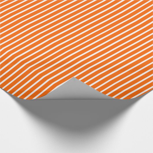 Tangerine Safari Stripe Cadeaupapier (Hoek)