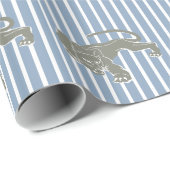 Tangerine Safari Stripe met luipaard Cadeaupapier (Rol Hoek)