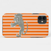 Tangerine Safari Stripe met luipaard Case-Mate iPhone Case (Achterkant (horizontaal))