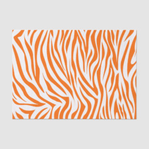 Tangerine Safari Zebra Tissuepapier