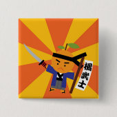 Tangerine Samurai Button (Voorkant)