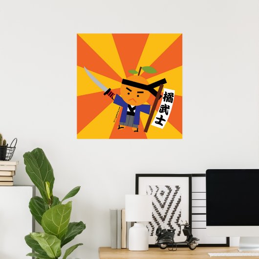 Tangerine Samurai Poster (Thuiskantoor)