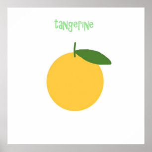 Tangerine schilderkunst poster