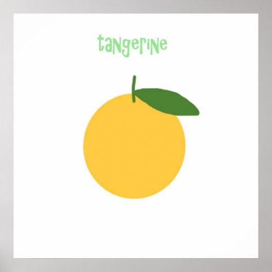 Tangerine schilderkunst poster (Voorkant)