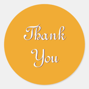 Tangerine Sinaasappel Bright Dank u Ronde Sticker
