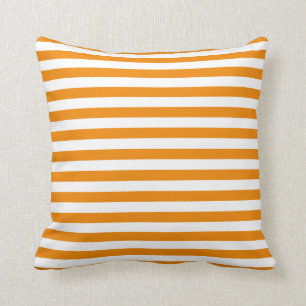 Tangerine Sinaasappel Classic Stripe Pillow Kussen