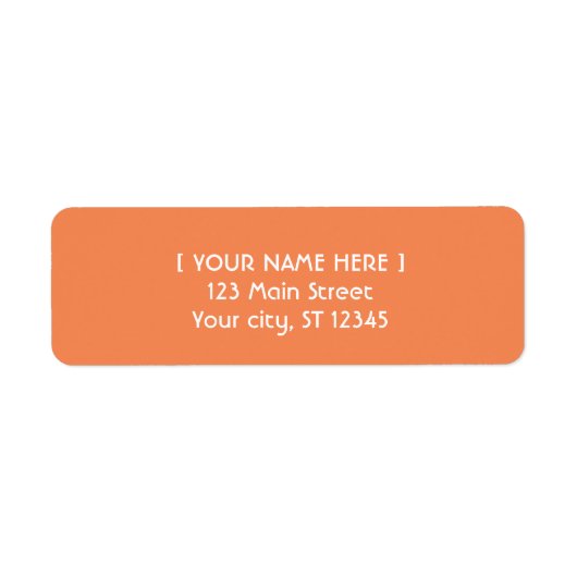 Tangerine sinaasappel eenvoudig elegant etiket (Voorkant)