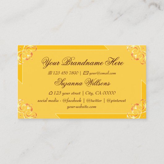 Tangerine Sinaasappel Eye Catching Inspiration Visitekaartje (Achterkant)