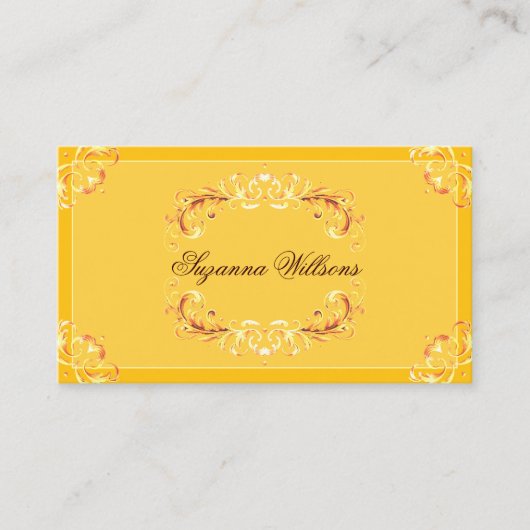 Tangerine Sinaasappel met foto- en QR-code Visitekaartje (Voorkant)