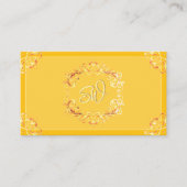 Tangerine Sinaasappel Monogram Foto QR-code Visitekaartje (Voorkant)